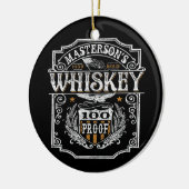 名旧パーソナライズされたウエストウイスキー醸造バー セラミックオーナメント (左)