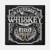 名旧パーソナライズされたウエストウイスキー醸造バー マグネット (正面)