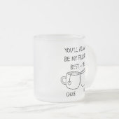 名最高のパーソナライズされた友達ベスティおもしろい フロストグラスマグカップ (正面右)