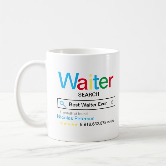 名最高の前のウェイターの検索エンジン結果 コーヒーマグカップ (左)