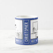 名最高の前の選択を持つ暖房エンジニア漫画。 コーヒーマグカップ (中央)