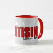 名最高の前広告付き世界おもしろいの役員 マグカップ (正面右)