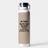 名最高の前野球コーチ – 伝説 ウォーターボトル (背面)