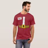 名札のサンタのスーツの腹上は私をカスタマイズ! Tシャツ (正面フル)