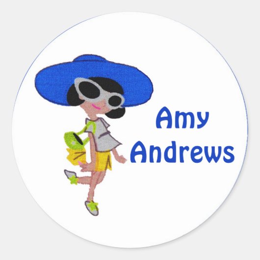 名札のステッカー ラウンドシール (正面)