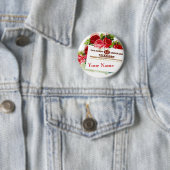 名札のバッジのバラの電報の結婚披露宴または 缶バッジ (インサイチュ)