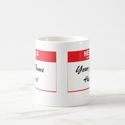 名札のマグ コーヒーマグカップ (中央)