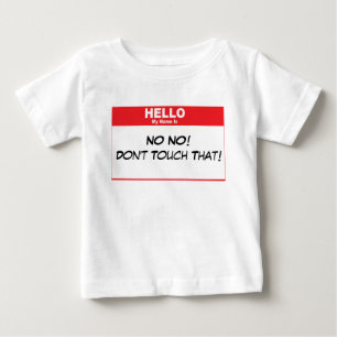 名札のユーモア ベビーTシャツ