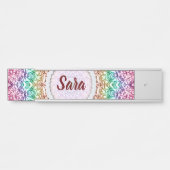 名札の曼荼羅のMehndiのぶら下がったなスタイルG379 サインプレート (正面)