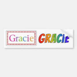 名札のGracieのステッカー バンパーステッカー