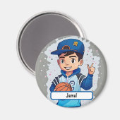 名札付きリトルボールカスタムマグネット マグネット (正面/裏面)