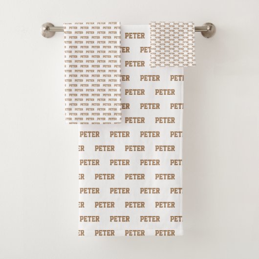 名柄モダン薄茶色バスタオルセット バスタオルセット (インサイチュ)