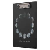 名校パーソナライズされた付き月相環 クリップボード (左)