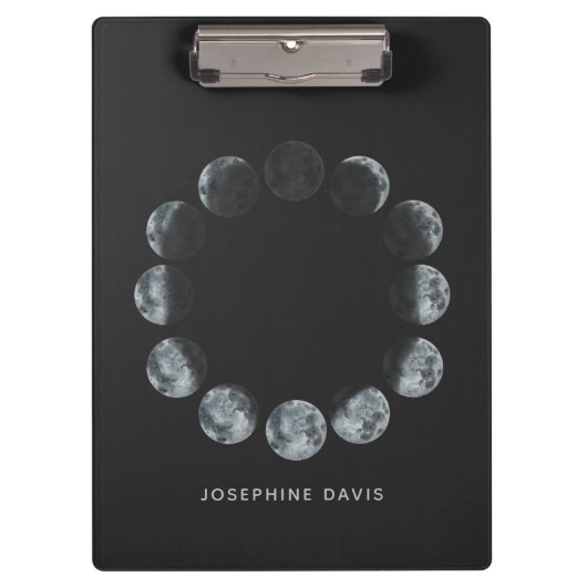 名校パーソナライズされた付き月相環 クリップボード (正面)