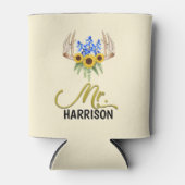 名氏フローラ素朴〔雄ジカの〕枝角結婚 缶クーラー (正面)