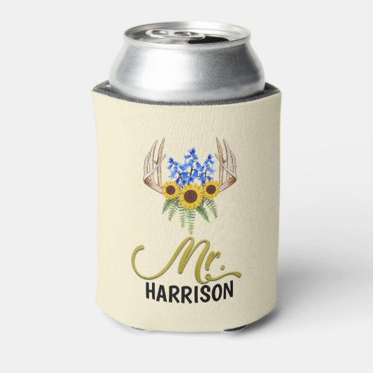 名氏フローラ素朴〔雄ジカの〕枝角結婚 缶クーラー (缶裏面)