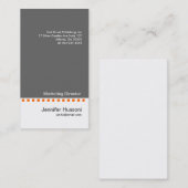 名無地の刺2 （グレーオレンジ） 名刺 (正面/裏面)