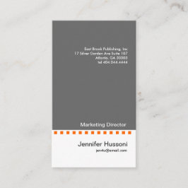 名無地の刺2 （グレーオレンジ） 名刺