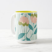 名無花エレガント柄 ツートーンマグカップ (正面左)