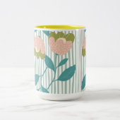 名無花エレガント柄 ツートーンマグカップ (中央)