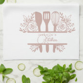 名物パーソナライズされた台付きティータオル キッチンタオル (折り畳み)