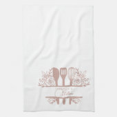 名物パーソナライズされた台付きティータオル キッチンタオル (縦)