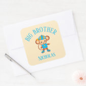 名猿パーソナライズされた付きビッグブラザー スクエアシール (封筒)