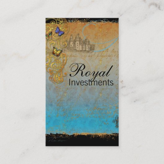 名王室の刺を巻く城 名刺 (正面)