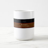 名男らしモダン前(brown) コーヒーマグカップ (中央)