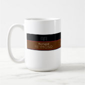 名男らしモダン前(brown) コーヒーマグカップ (左)