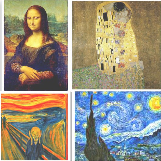 名画 シール (正面)