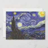 名画「星空」の卒業パーティー 招待状 (裏面)