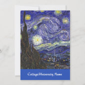 名画「星空」の卒業パーティー 招待状 (裏面)