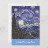 名画「星空」の卒業パーティー 招待状 (裏面)