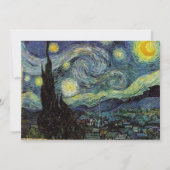 名画「星空」の卒業パーティー 招待状 (裏面)