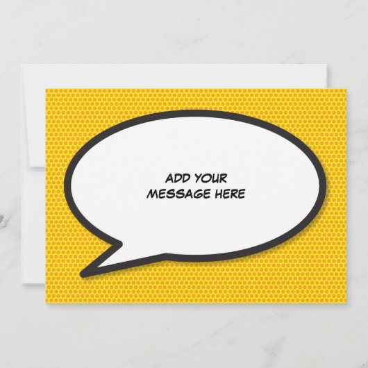 名称おもしろいレトロ漫画ブックアーポップ・アートのト 招待状 (裏面)