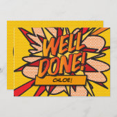 名称おもしろいレトロ漫画ブックアーポップ・アートのト 招待状 (正面/裏面)