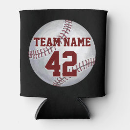 名称と番号の付いた野球 缶クーラー