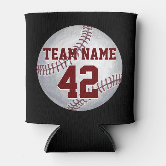 名称と番号の付いた野球 缶クーラー (正面)