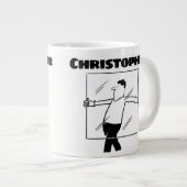 名称の付いた釉薬 ジャンボコーヒーマグカップ (正面右)