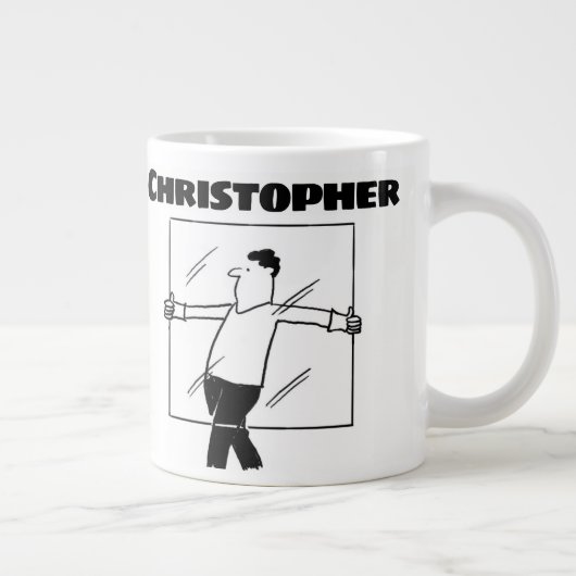 名称の付いた釉薬 ジャンボコーヒーマグカップ (右)