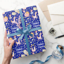 名称ナーホール・マーメイド・ユニコーン・ドラゴン・スモールプリント ラッピングペーパー