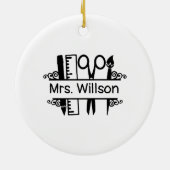 名称パーソナライズされた先生学校用品 セラミックオーナメント (裏面)