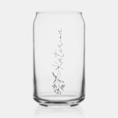 名称付きガラス缶エレガントフローラデザイン ガラス缶 (正面)