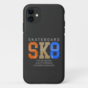 名称変更文字SK8スケートボード選手権大会の追加 iPhone 11 ケース