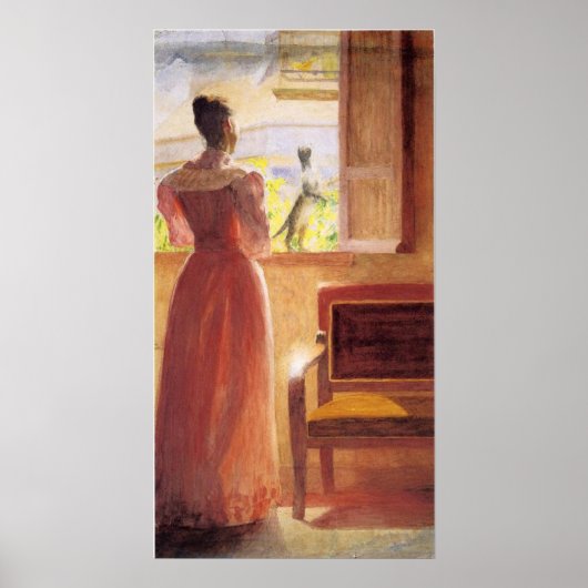 名称未設定のヴィンテージCat Inウィンドウプリント ポスター (正面)