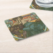 名称未設定Alphonseミュシャ(1902) スクエアペーパーコースター (アングル)