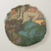名称未設定Alphonseミュシャ(1902) ラウンドクッション (裏面)