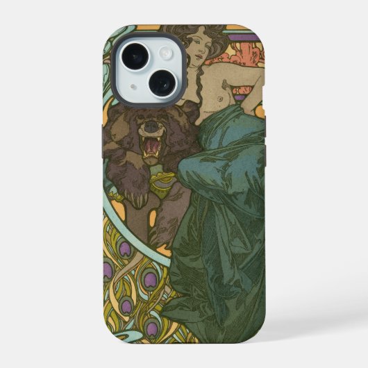 名称未設定Alphonseミュシャ(1902) iPhone 15ケース (裏面)
