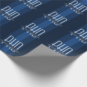 名称Blue卒業PhD ラッピングペーパー